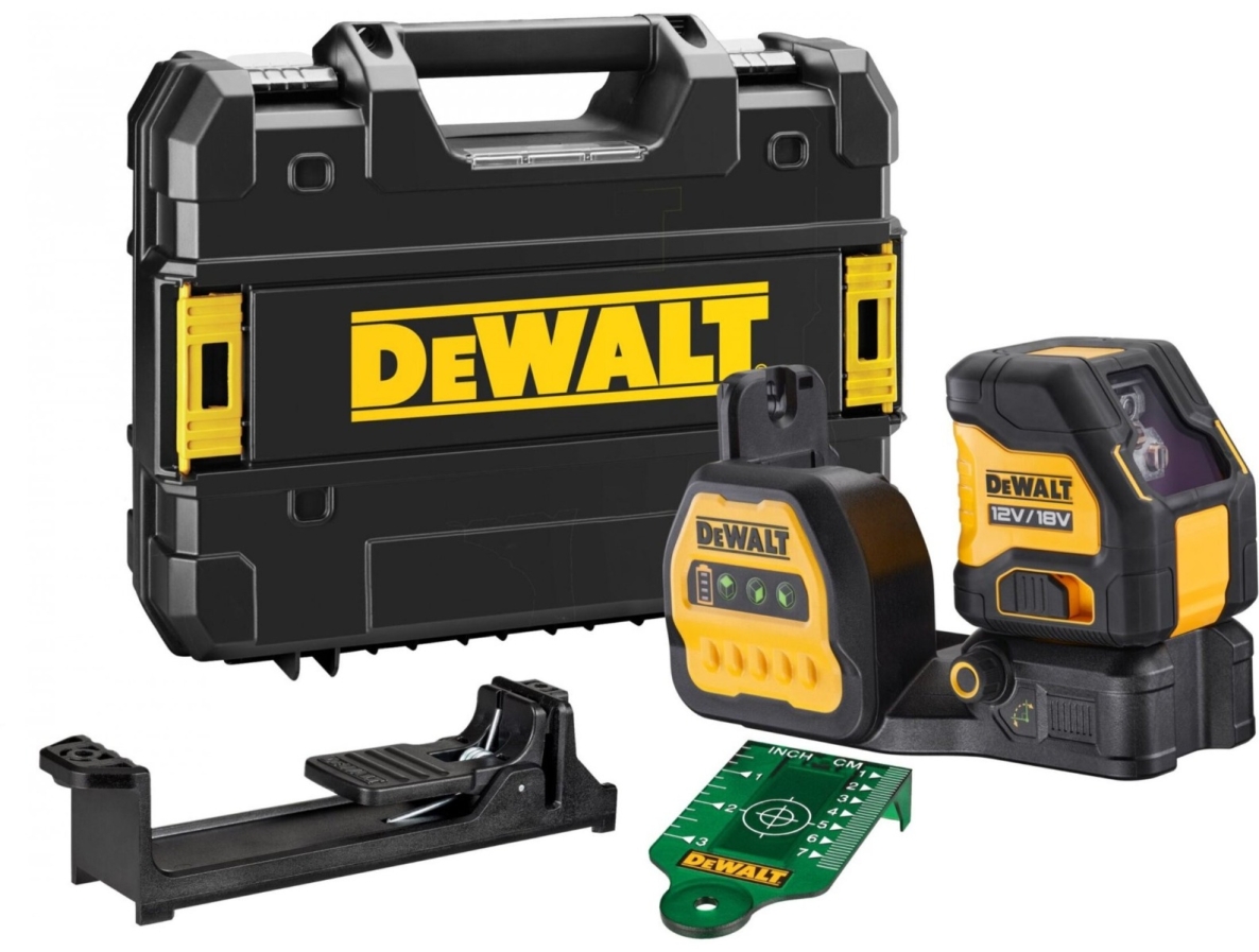 DEWALT DCE088NG18-XJ Selbstnivellierender Kreuzlinienlaser Grün 12/18V ohne Akkus und Ladegerät