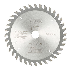 DeWALT Zubehör DT4057-QZ Kreissägeblatt 160 x 20 mm 36T ATB 10°