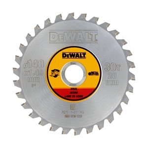 DeWALT Zubehör DT1923-QZ Kreissägeblatt 140 x 20 mm 30T TCG 1,5°