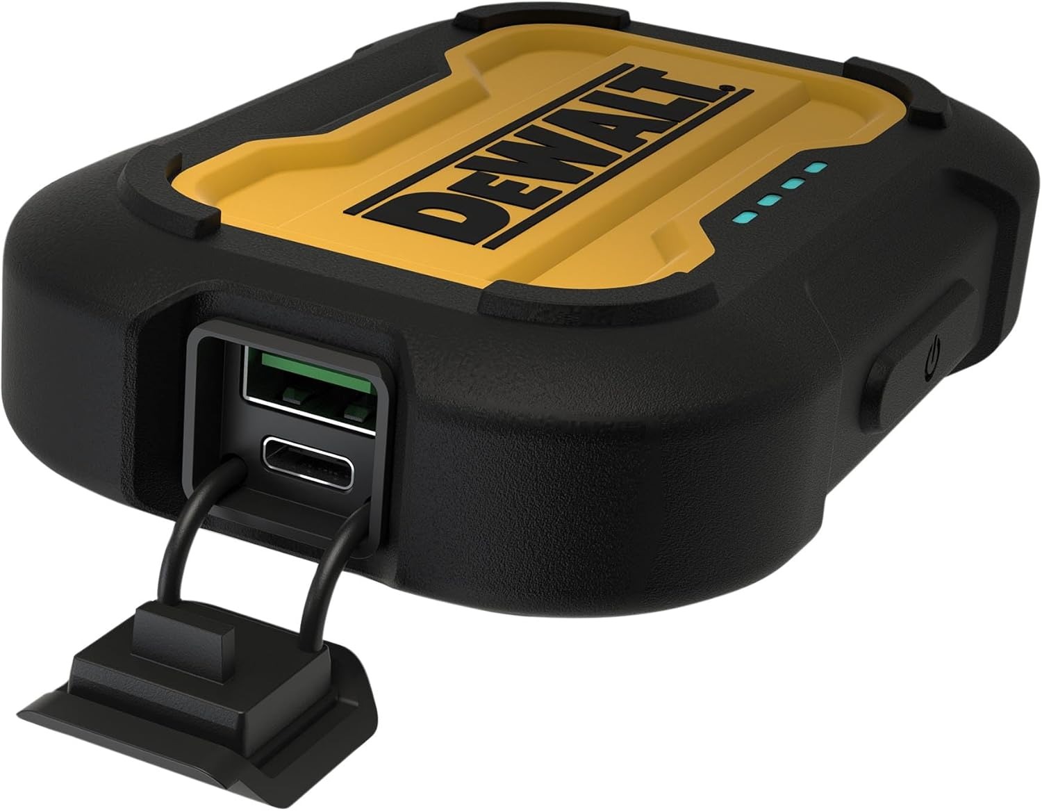 DeWALT Zubehör 215 1643 DWG Powerbank 10Ah inkl. 2 Ladeanschlüsse und Typ C nach USB Kabel