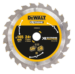 DeWALT Zubehör DT99560-QZ Kreissägeblatt XR,165mmx20mm,24,CSB