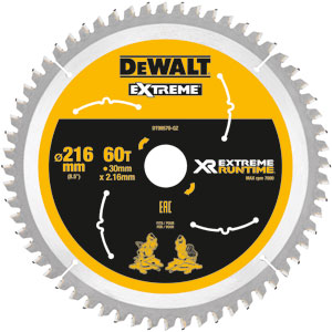 DeWALT Zubehör DT99573-QZ Kreissägeblatt XR,250x30mm,60T,CSB
