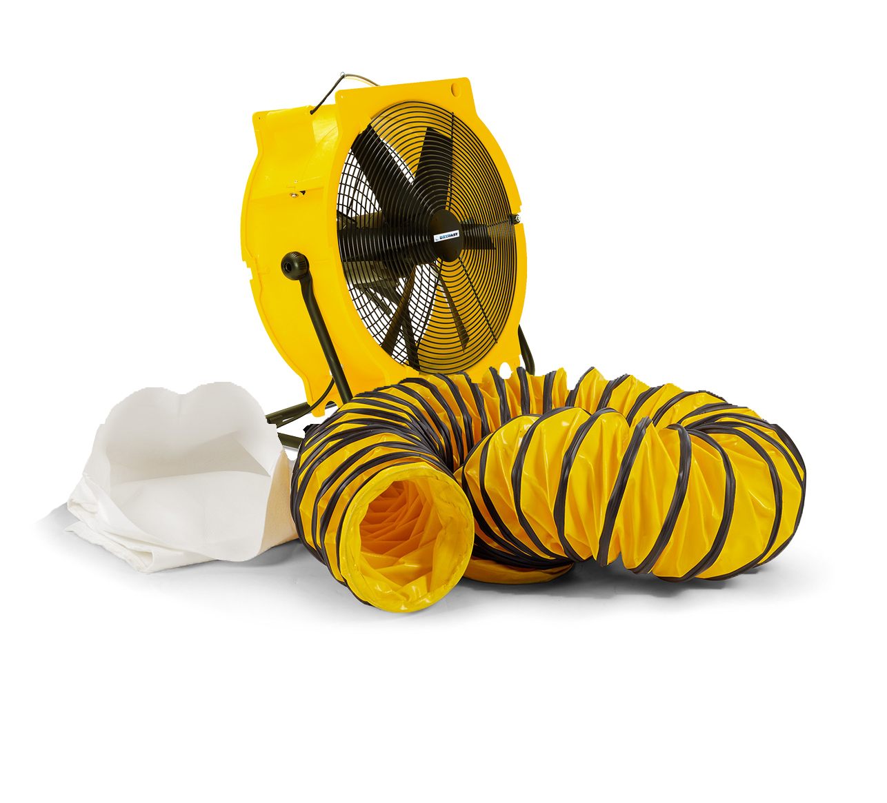 Dryfast DFV7000LSAU Axialventilator + 2 Adapter + 1 Staubbeutel + Lufttransportschlauch 10 m