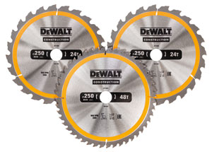 DeWALT Zubehör DT1963-QZ Kreissägeblatt-Set 3-tlg. Stationär