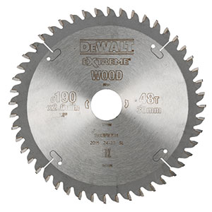 DeWALT Zubehör DT4094-QZ Kreissägeblatt 190 x 30 mm 48T TCG -5°