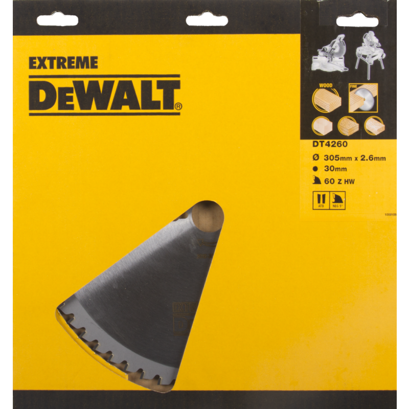 DeWALT Zubehör DT4260-QZ DT4260 HM Kreissägeblatt 305 x 30 x 60T Wechselzahn