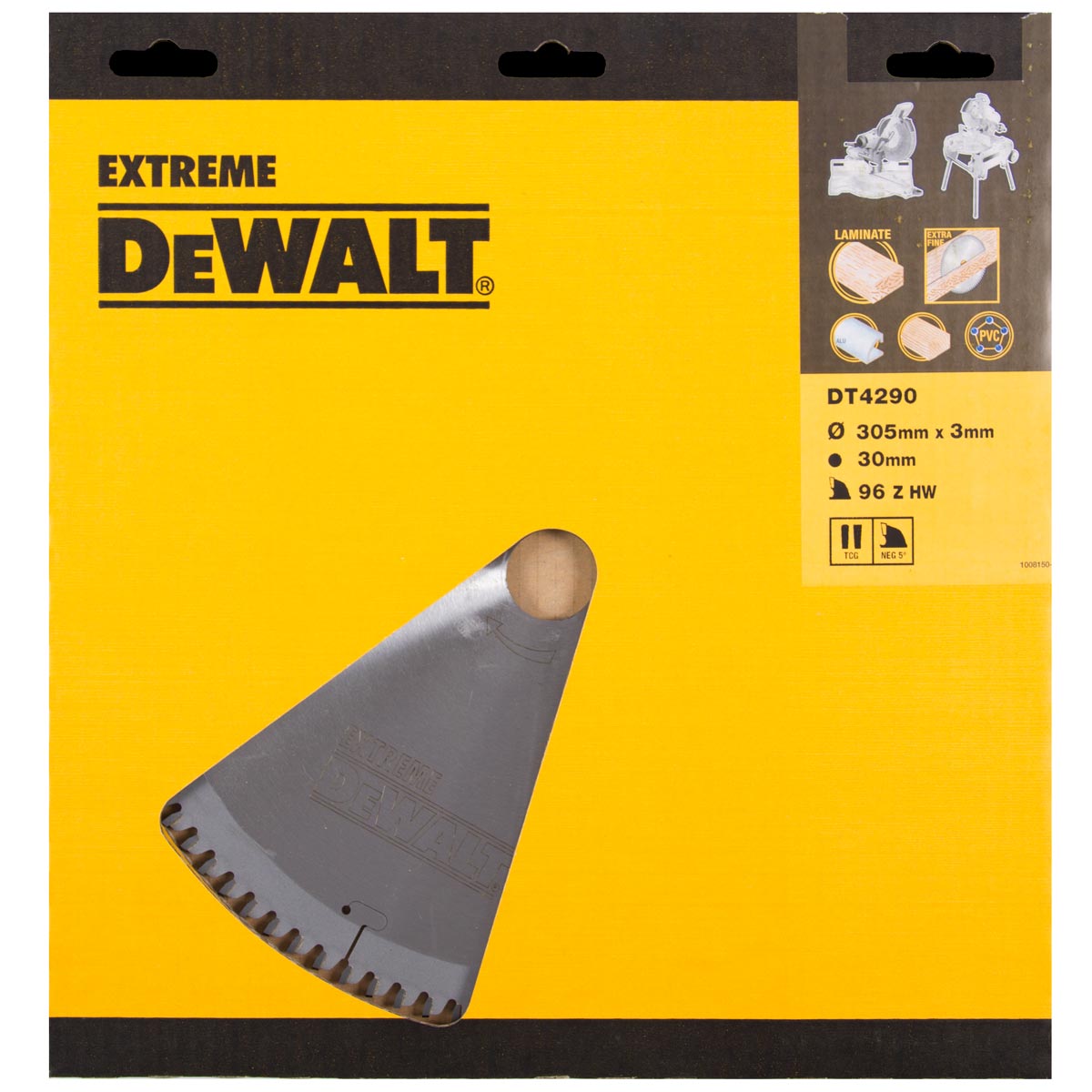 DeWALT Zubehör DT4290-QZ DT4290 HM Kreissägeblatt 305 x 30 x 96T Trapez