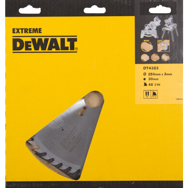 DeWALT Zubehör DT4323-QZ DT4323 HM Kreissägeblatt 250 x 30 x 48T Wechselzahn