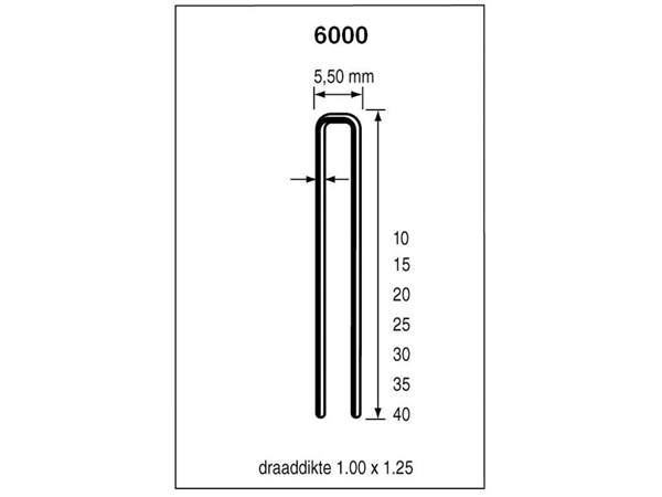Dutack 5028033 Heftklammern 6000 Serie 35mm Verzinkt 5000 Stück.