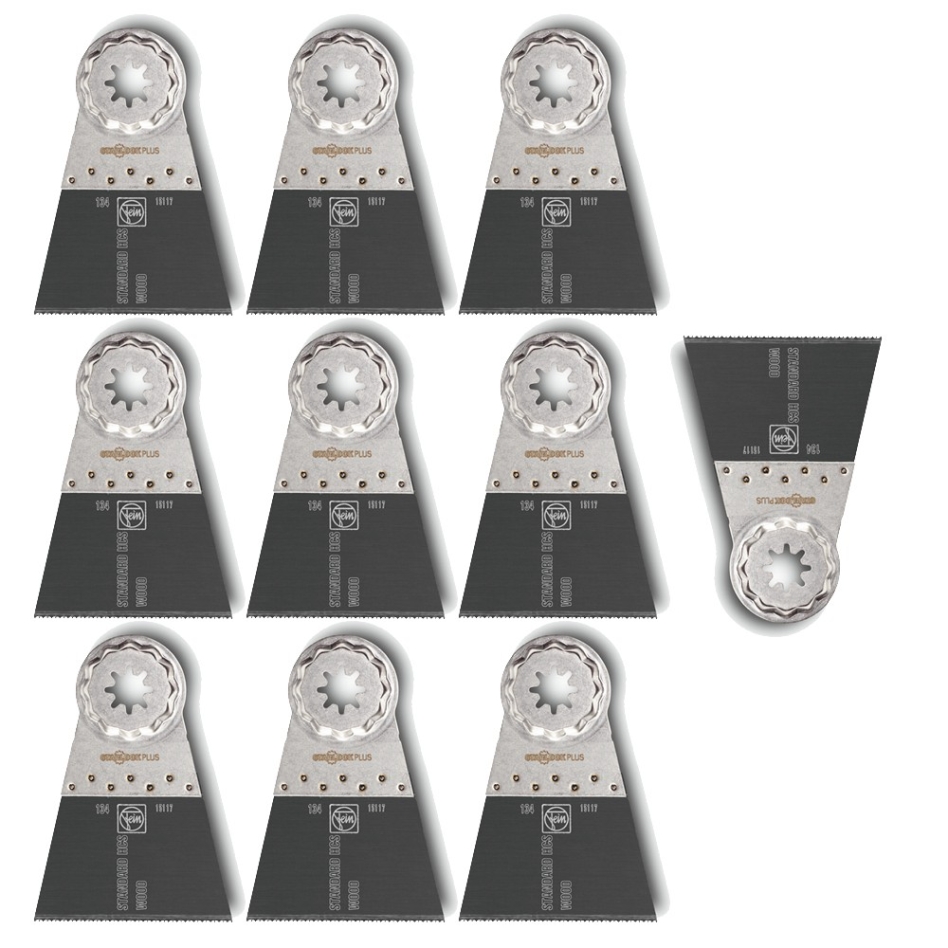 Fein Zubehör 63502134240 E-Cut Standard Sägeblätter 65x50 SLP für Fein FMM Multimaster 10 Stück