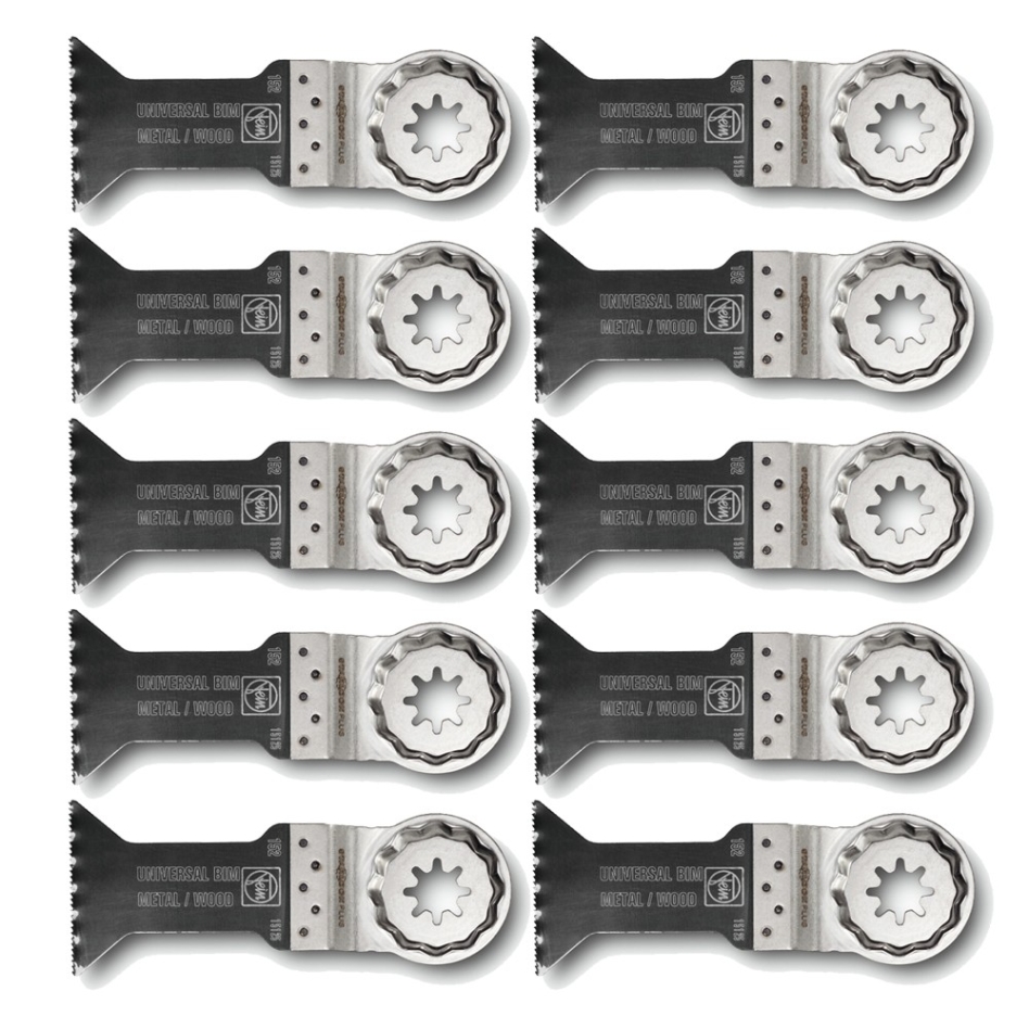 Fein Zubehör 63502152240 E-Cut Universal-Sägeblätter 44x60 Bi-Metall SLP für Fein FMM Multimaster 10 Stück