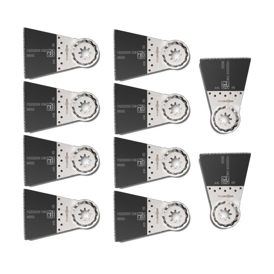 Fein Zubehör 63502208240 E-Cut Präzisionssägeblätter Bi-Metall SLP 65x50 mm Holz für Fein FMM Multimaster 10 Stück