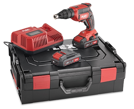 Flex-tools 467146 DW 45 18.0-EC/2.5 Set Akku-Trockenbauschrauber 18 Volt 2.5 Ah Li-ion