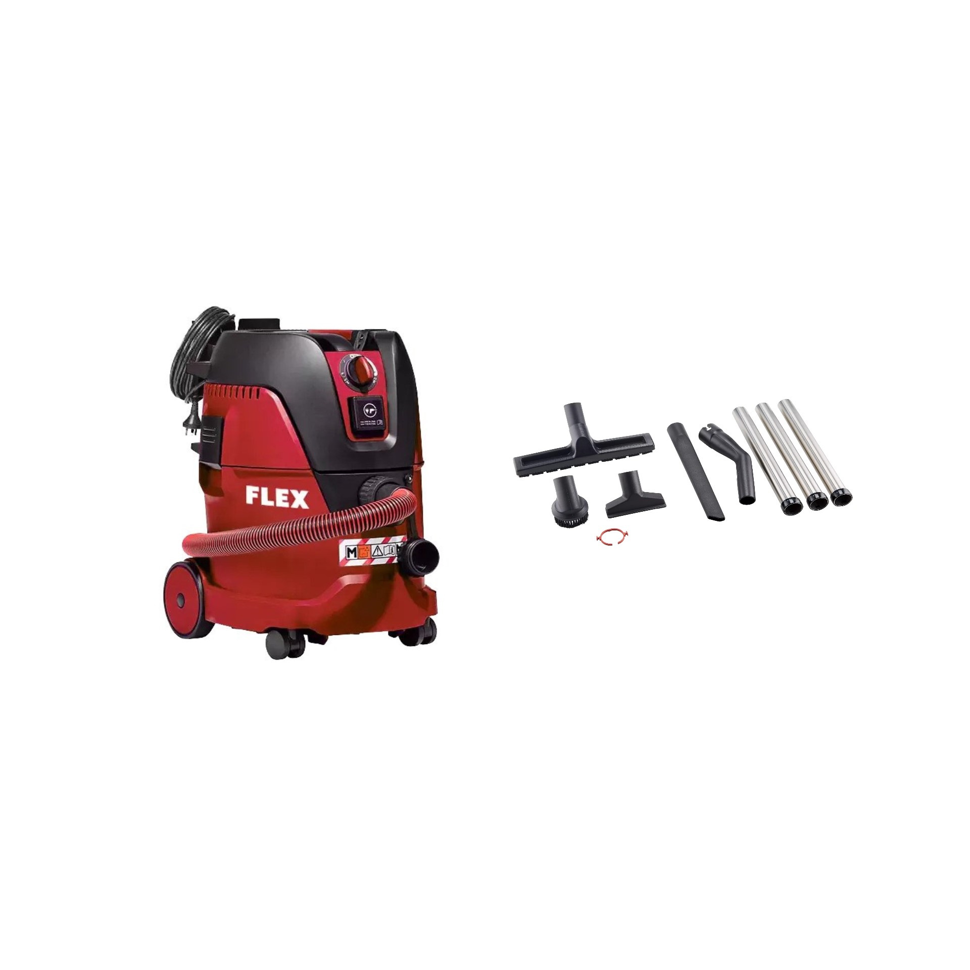 Flex-tools 519812 VCE 22 M MC Sicherheitssauger mit manueller Filterreinigung, 20 l, Klasse M