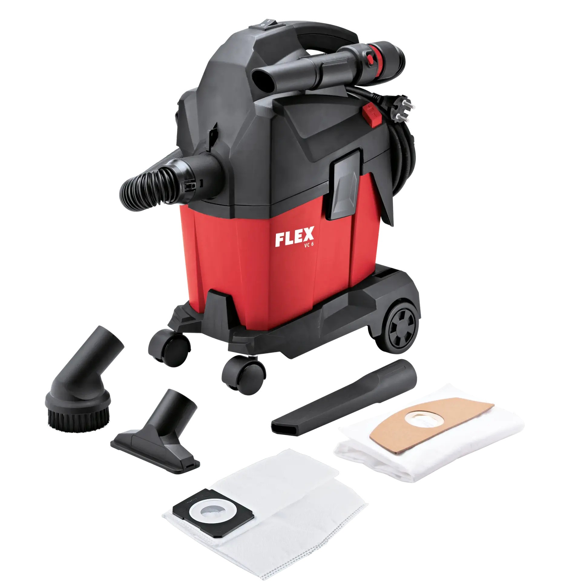 Flex-tools 532024 VC 6 L MC Kompaktstaubsauger mit manueller Filterreinigung + Vliesfilterbeutel
