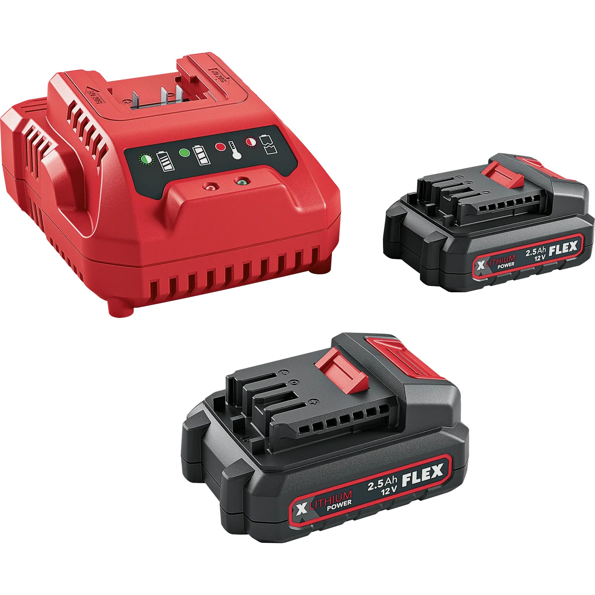 Flex-tools Zubehör 531719 P-Set 12-22 Q Power Set - 2 x Akku 12V 2,5Ah + Schnellladegerät