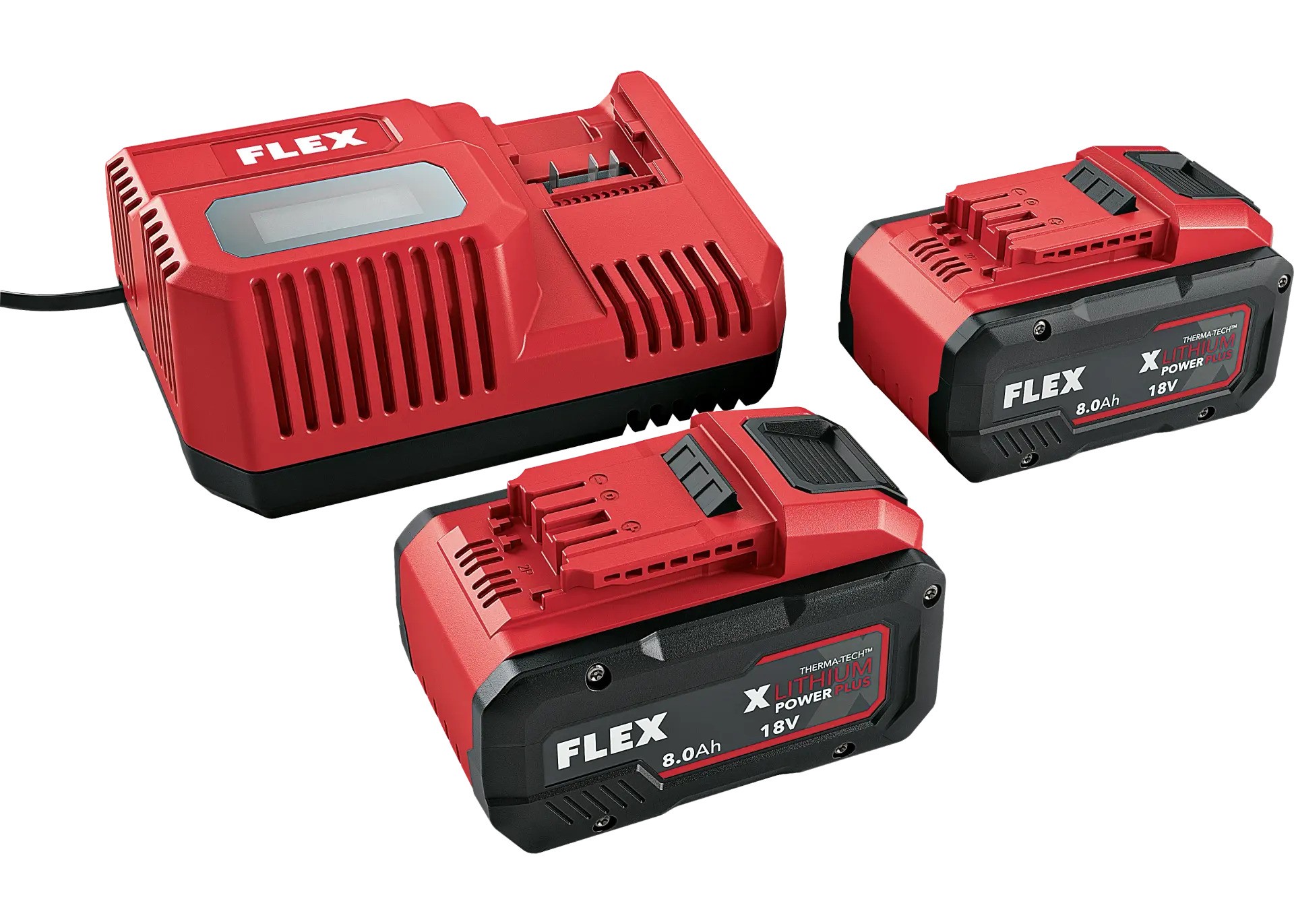 Flex-tools Zubehör 533175 P-Set 18-88 R Akku-Set - 2 x Akku AP 18/8.0 18V 8.0Ah + Schnellladegerät CA 12/18
