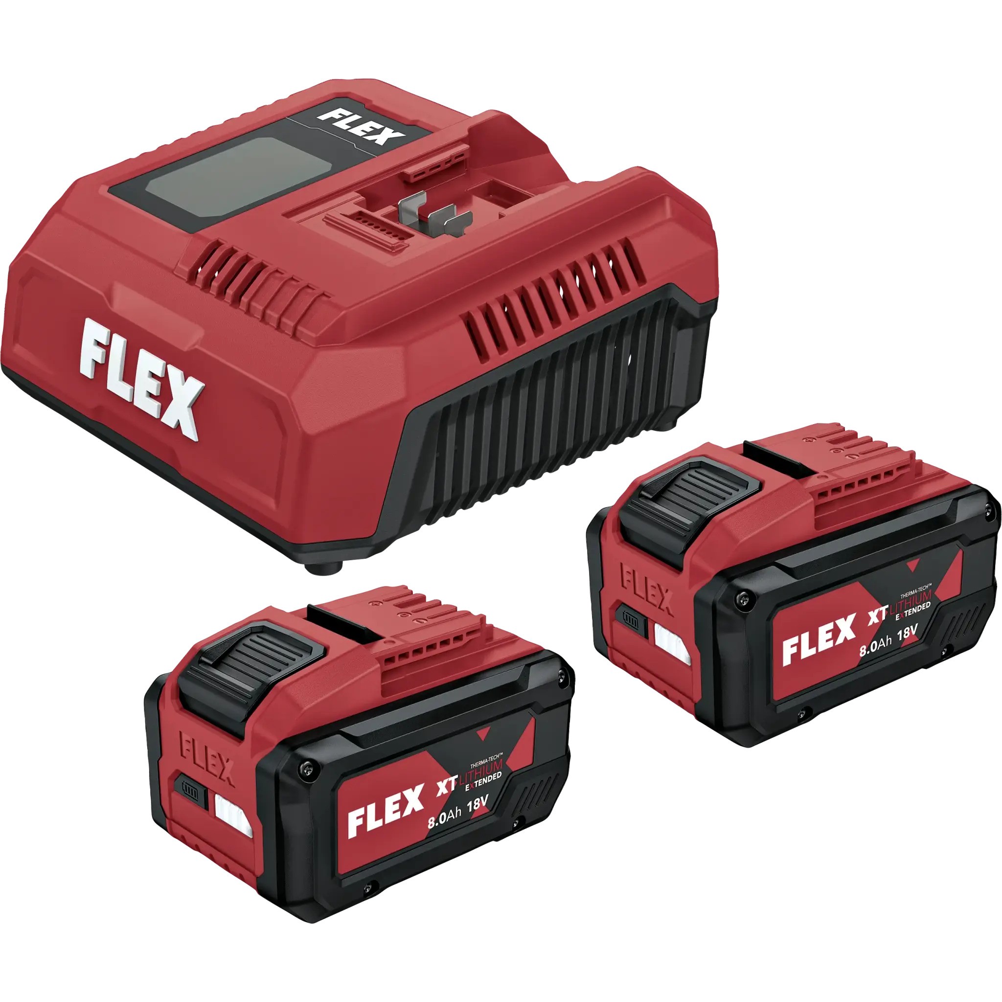Flex-tools Zubehör 535896 P-Set 18-88 XT CA2 Power Set XT CA2 12/18 V Schnellladegerät + 2 x Akku 18 V 8,0 Ah