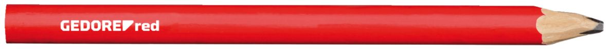 Gedore RED 3301432 R90950012 Zimmermannsbleistift L 175 mm oval rot 12 Stück
