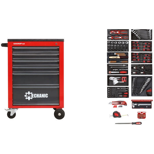 Gedore RED 3301668 R21560002 Werkzeugwagen MECHANIC 166-teilig