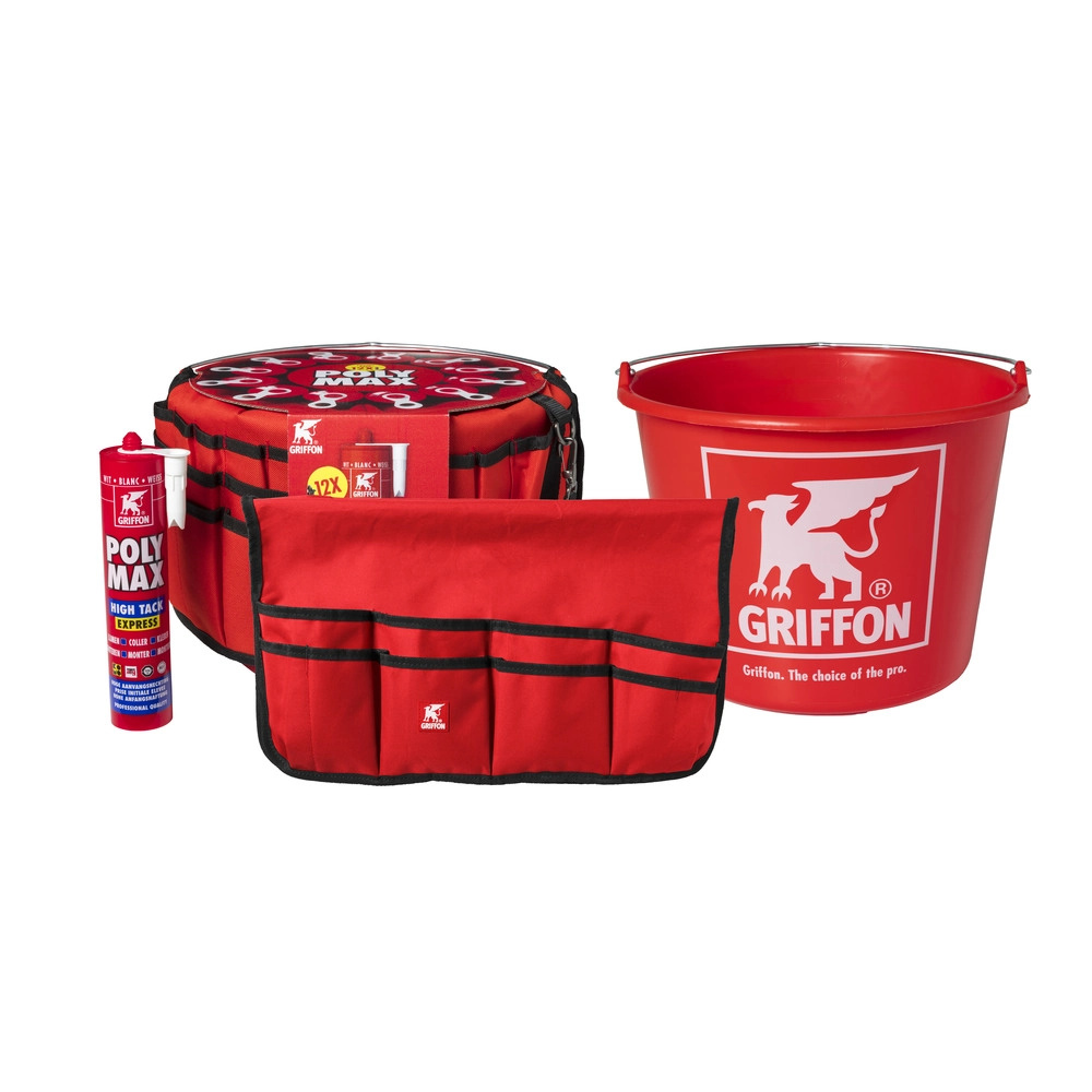 Griffon 7003346 POLY MAX High-Tack Express Montagekleber und Dichtmasse wei&szlig; 435g 12 St&uuml;ck im Werkzeugeimer