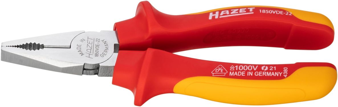 Hazet 1850VDE-22 Isolierte Kombizange, L&auml;nge 160 mm