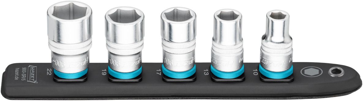 Hazet 900-SR/5 SmartRail Flexible Kunststoff-Steckleiste 1/2" quadratisch, hohl, 5-teilig