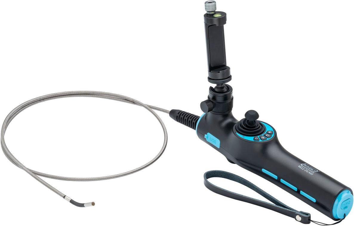 Hazet 4812-24/4AF HD-Videoendoskop-Set mit 360°-Drehsonde ⌀ 3,9 mm, 5-teilig