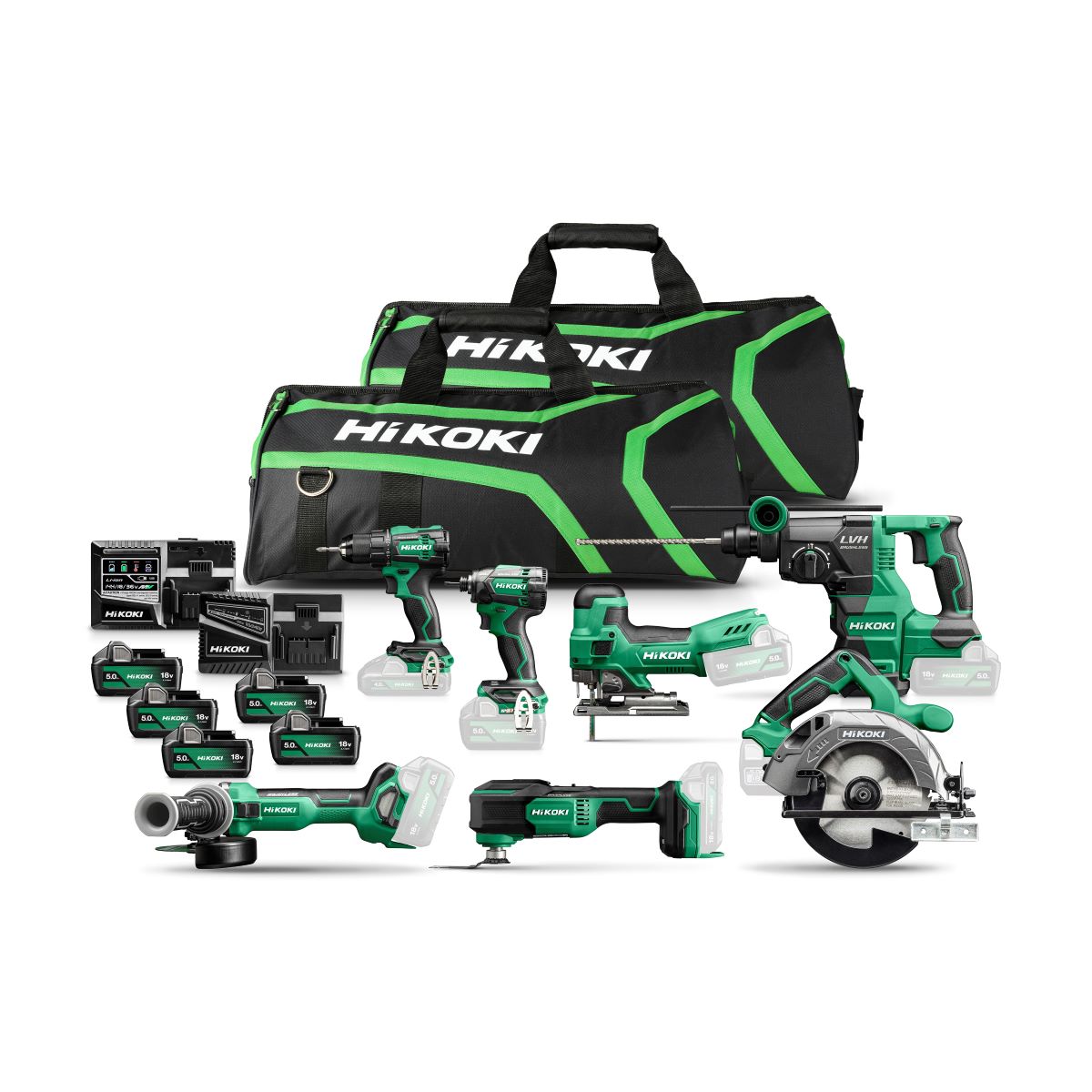 HiKOKI KC18H7A-505 Vorteilspack KC18H7A-505 18V 5 x Akku 5.0Ah in Tasche