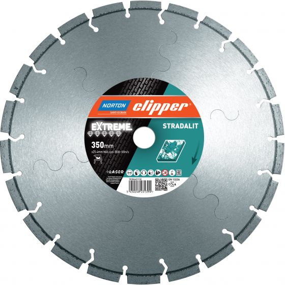 Norton Clipper 70184623047 Extreme Stradalit Diamant-Sägeblatt 400 x 25,4 mm 