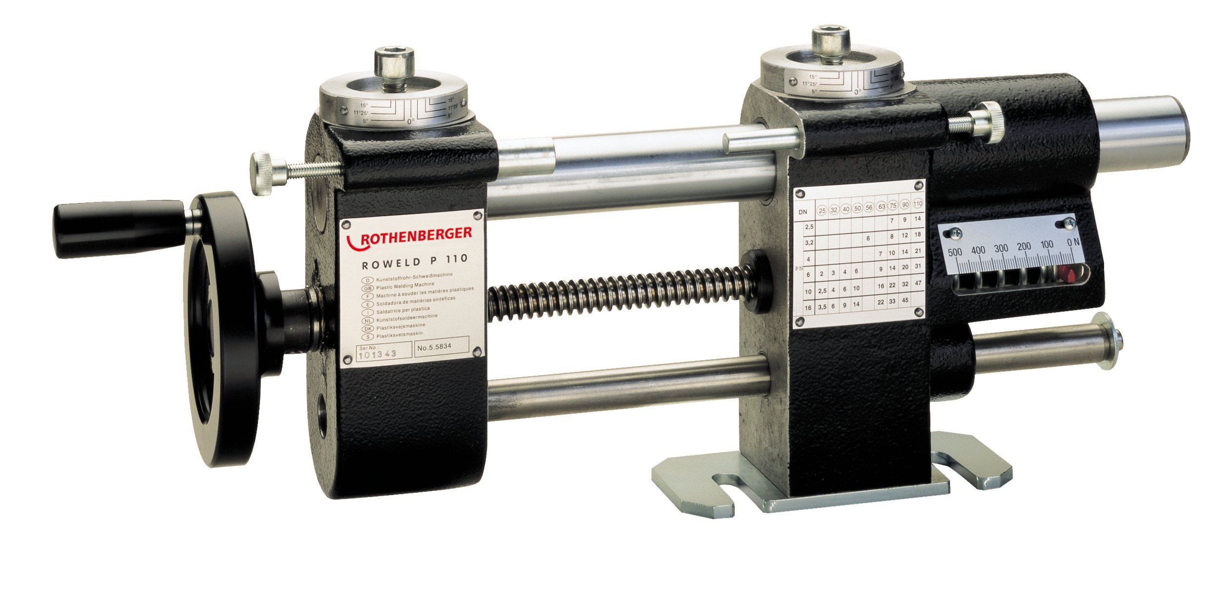 Rothenberger 55787 ROWELD P110 Grundmaschine mit Tischhalterung