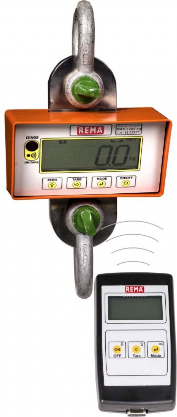Rema 1513009 DSD05TX/RX-10.0T Leistungsbremse mit ablesbarer Fernsteuerung 10000 kg Modell 05