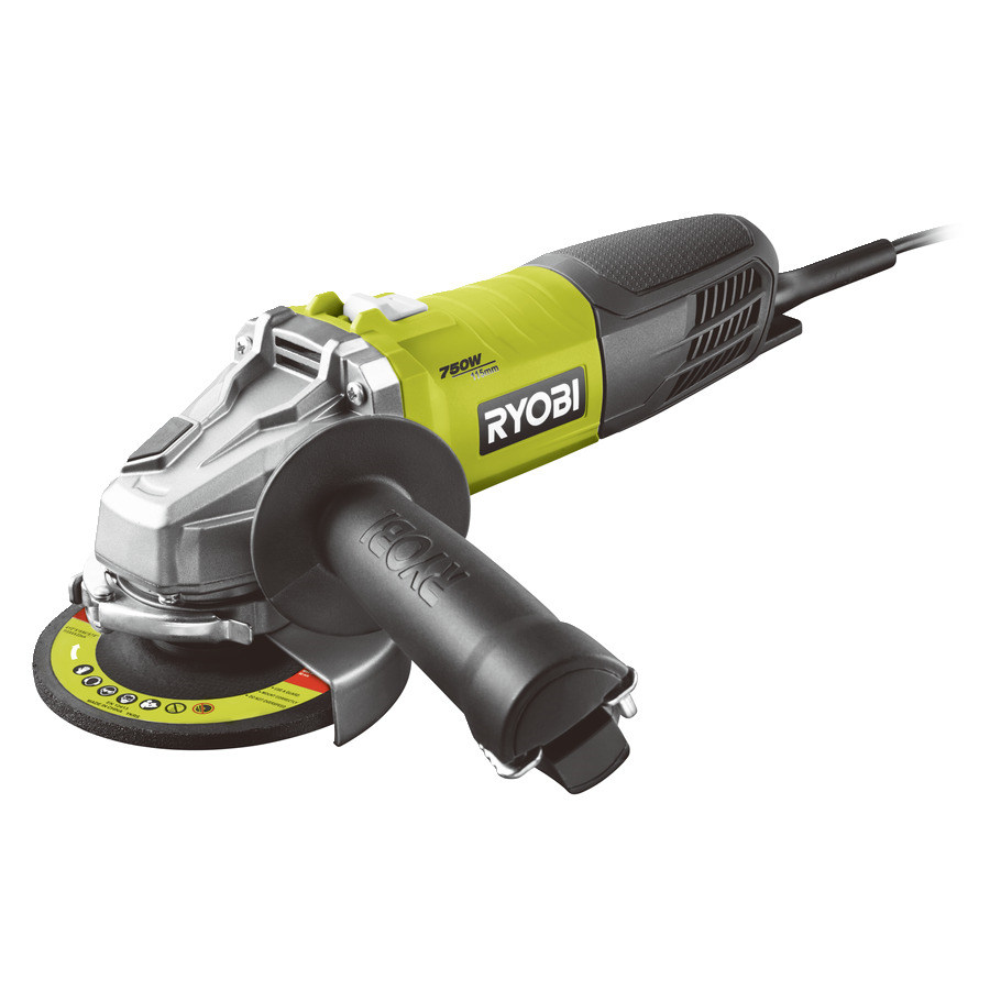Ryobi 5133002489 RAG750-115G Winkelschleifer 115 mm 750 Watt