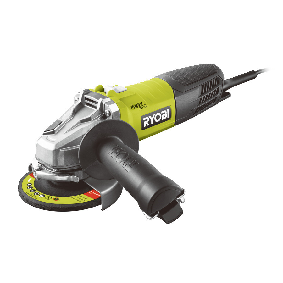 Ryobi 5133002491 RAG800-125G Winkelschleifer 125 mm 800 Watt