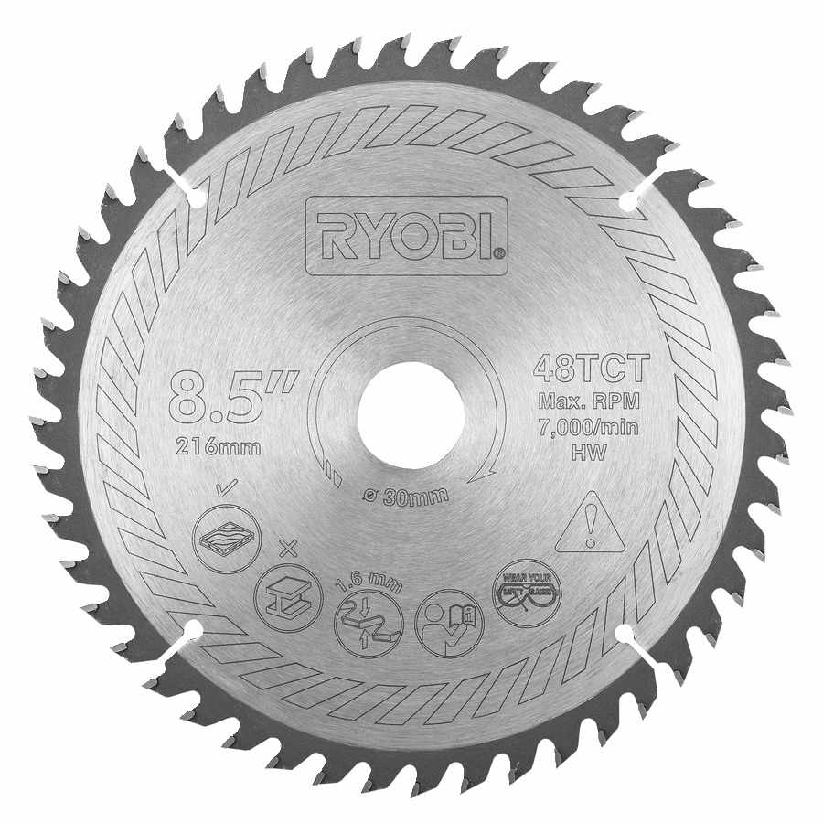 Ryobi Zubehör 5132002620 SB216T48A1 HM-Sägeblatt 216 x 30 x 48T