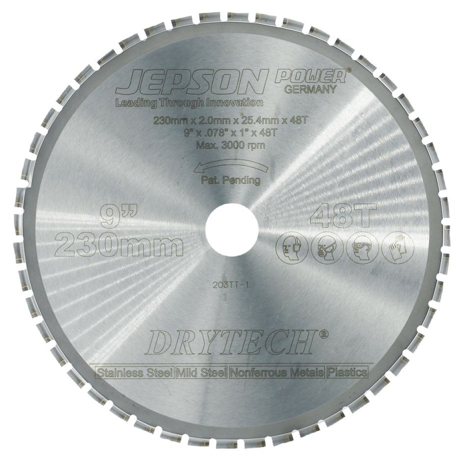 Jepson 72123060 Drytech HM-Sägeblatt Ø 230 x 25,4 x 2,0 mm, 60 Zähne, für Aluminium