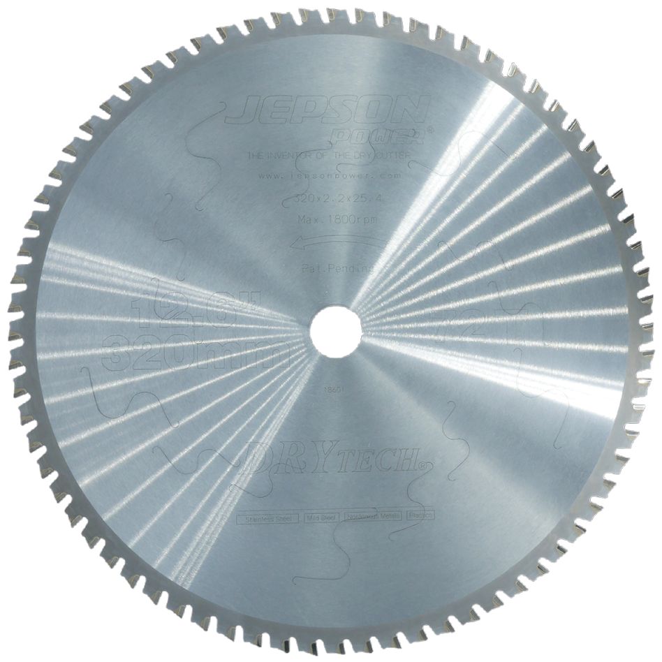 Jepson 608278 Drytech HM-Kreissägeblatt Ø 320 x 25,4 x 2,2 mm, 72 Zähne, für Stahl