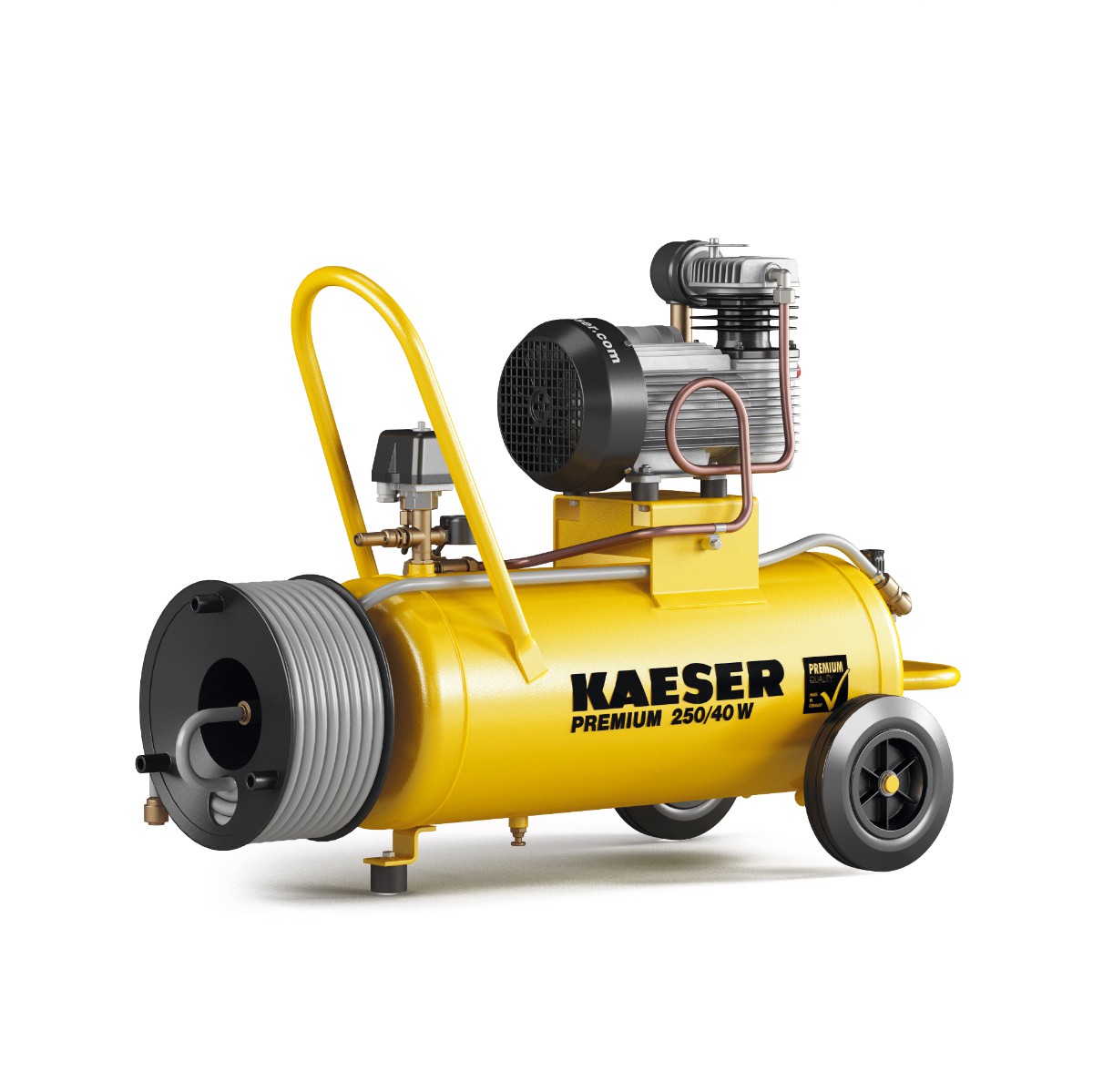 Kaeser 1.1805.10010 Premium 250 / 40W Kolbenkompressor 230 Volt + Inkl. 20 m Luftschlauch
