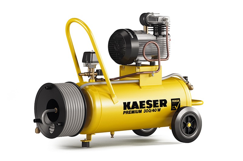 Kaeser 1.1809.10010 Premium 300 / 40W Kolbenkompressor 230 Volt + Inkl. 20 m Luftschlauch
