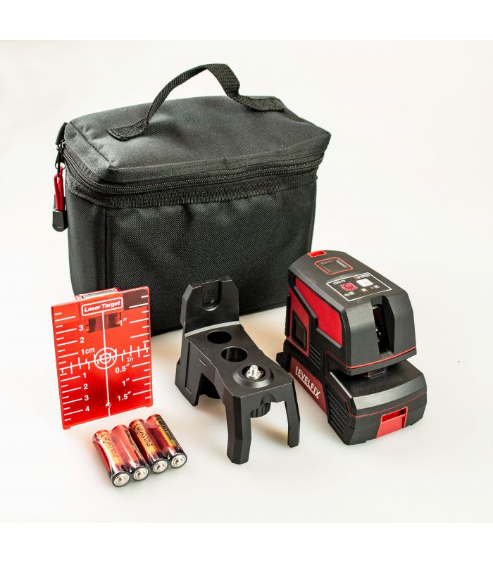 Levelfix 556220 CL202R Set Kreuzlinienlaser Rot + Stativ