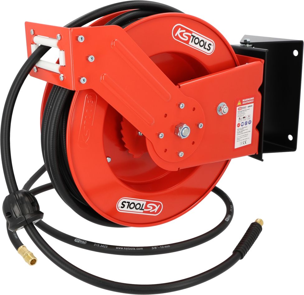 KS Tools 515.3425 Aufrollvorrichtung f&uuml;r Luftschlauch &Oslash; 10 mm, 3/8" Anschluss, 20 m