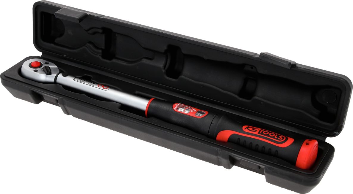 KS Tools 516.9022 3/8" INFINITOOL Drehmomentschl&uuml;ssel mit umschaltbarem Knarrenkopf 10-50 Nm