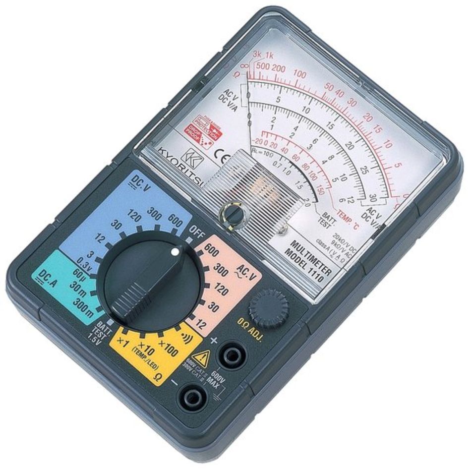 Kyoritsu 011100001A Analoges Multimeter 0-600VAC/DC einschließlich Tragetasche