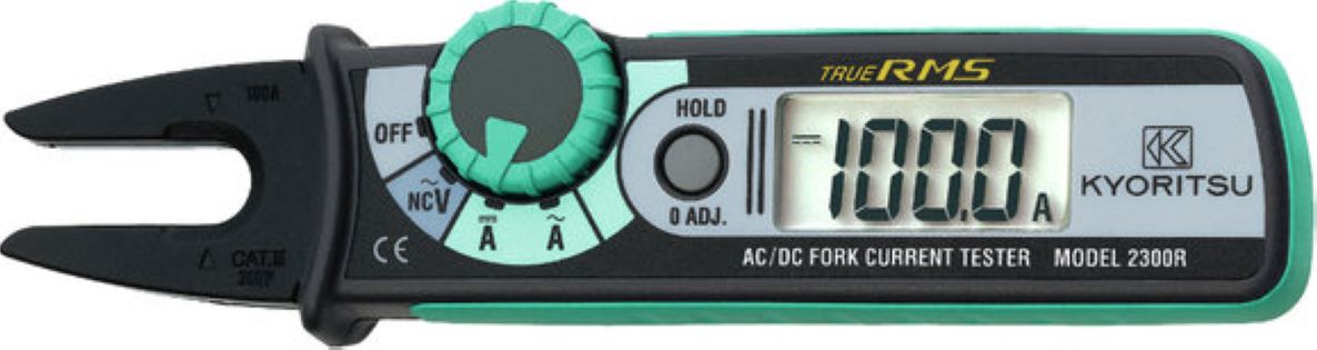 Kyoritsu 02300R01A TRMS Mini-Gabelstromzange, 100A AC/DC