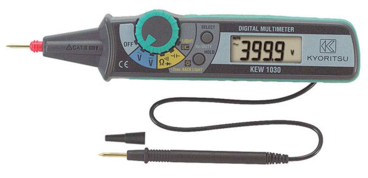 Kyoritsu 010300000C Digitales Penmultimeter, 0-600VAC/DC mit Tragetasche