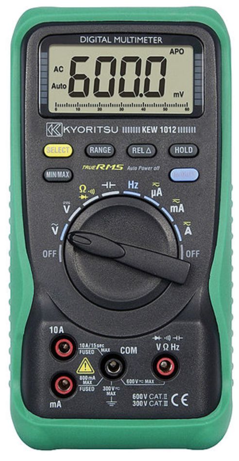 Kyoritsu 010120001A Digitales TRMS-Multimeter, 0-600VAC/DC, 10A AC/DC