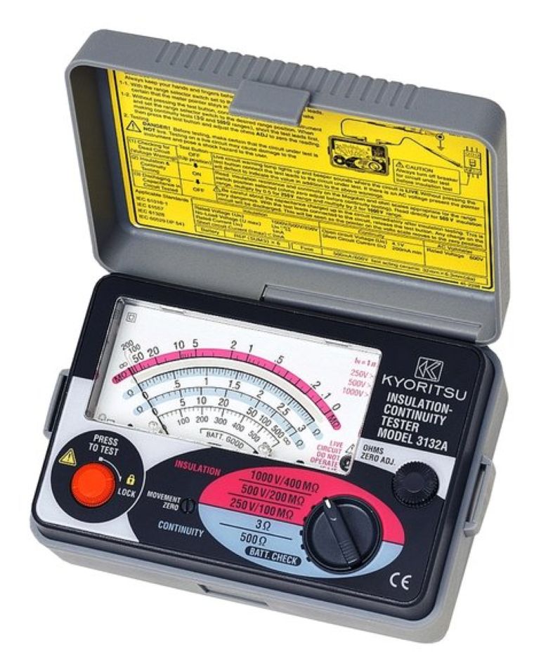 Kyoritsu 03132A100C Kompaktes analoges Isolationswiderstandsmessgerät