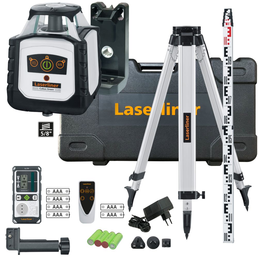 Laserliner 052.305A Cubus G 210 S SET Rotationslaser-Set 150 cm