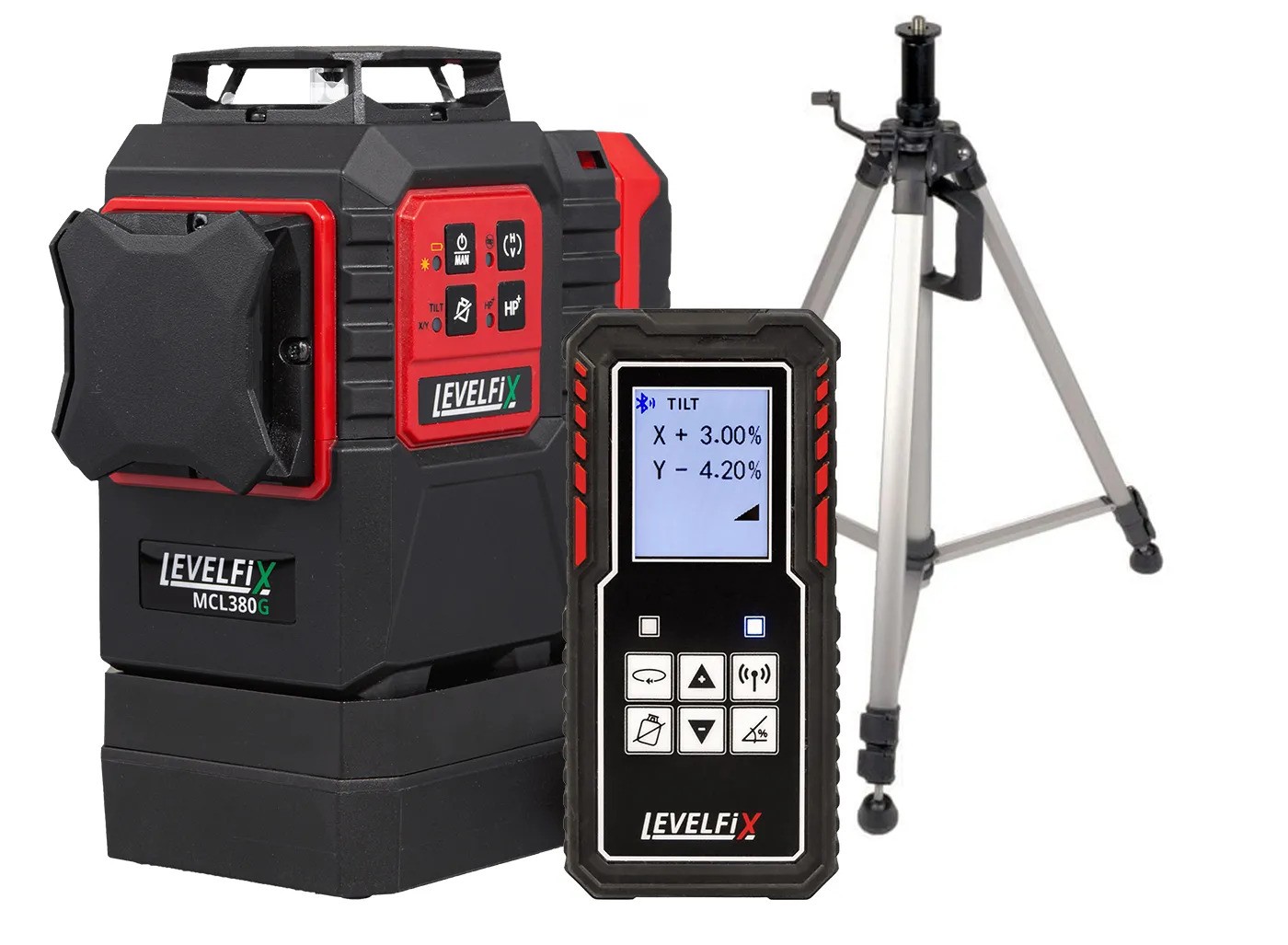 Levelfix 563801 MCL380G Mehrlinienlaser Grün + Stativ 2 mtr
