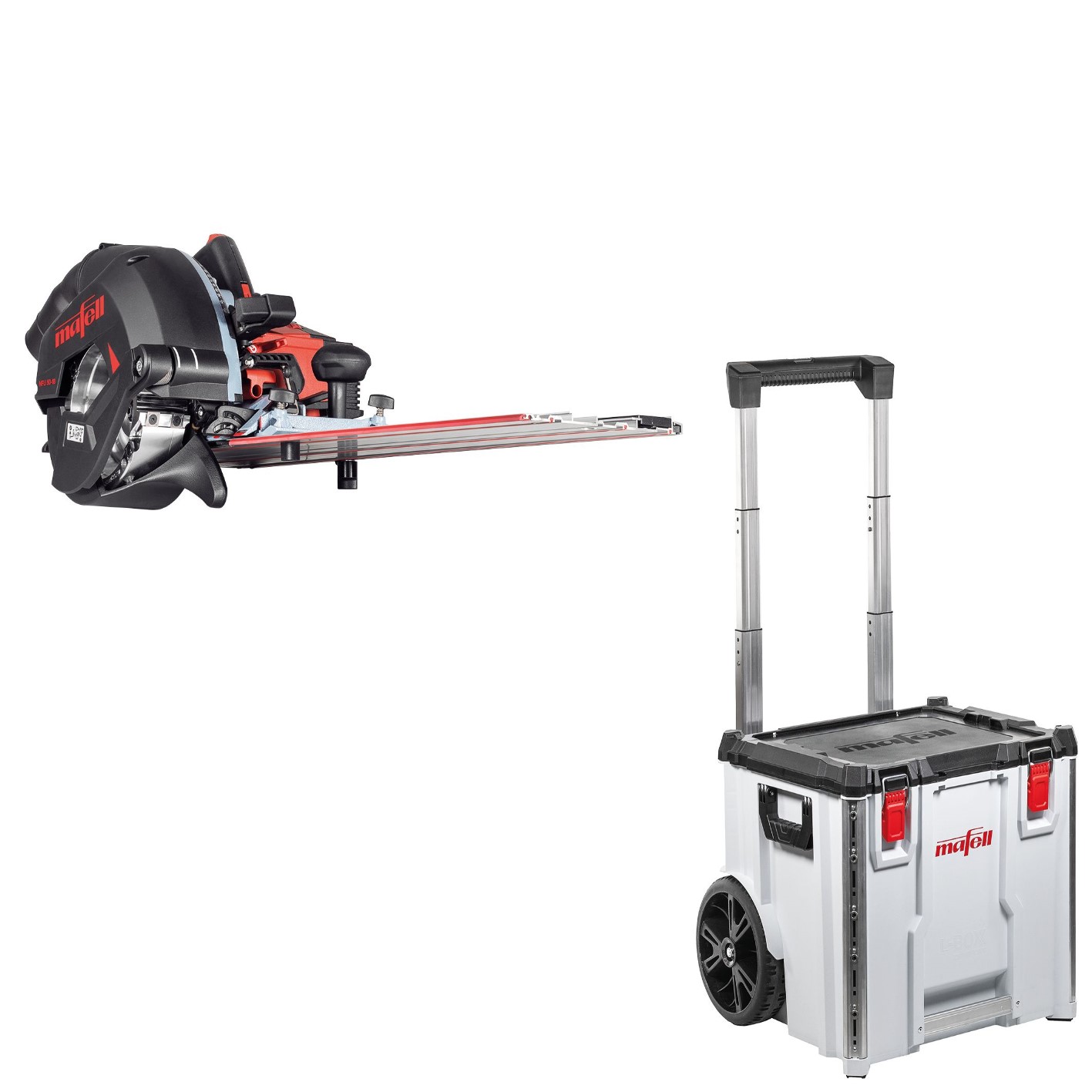 Mafell 1P0500 NFU 50-18 PURE Akku-Fräse 18V exkl. Akkus und Ladegerät + Transportkoffer Trolley L-BOXX Contractor